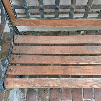 Berkeley Forge & Foundry Outdoor Bench – Genuine American Oak & Cast Iron