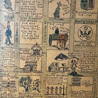 Framed Illustrated Map of the Vieux Carré (French Quarter, New Orleans)