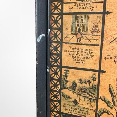 Framed Illustrated Map of the Vieux Carré (French Quarter, New Orleans)