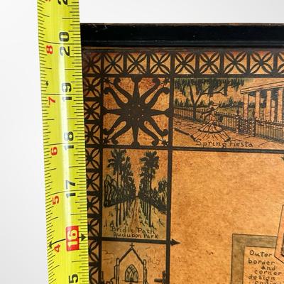 Framed Illustrated Map of the Vieux Carré (French Quarter, New Orleans)