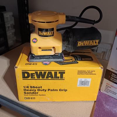 DEWALT 1/4 SHEET PALM SANDER & 1500 WATT HEAT GUN