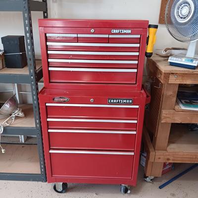 CRAFTSMAN 2 PIECE LOCKING TOOL CHESTS WITH KEYS