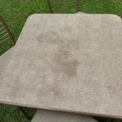 Vintage Folding Cosco Game Table and Chairs