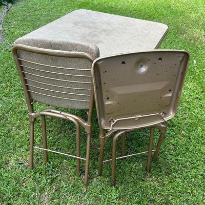 Vintage Folding Cosco Game Table and Chairs