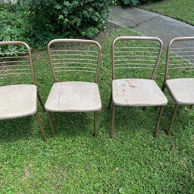 Vintage Folding Cosco Game Table and Chairs