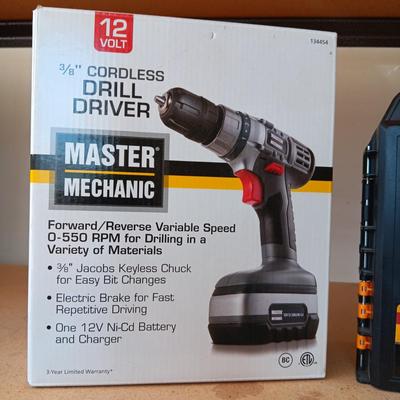 LIKE NEW CORDLESS DRILL, DRILL BITS AND PRECISION SCREWDRIVERS