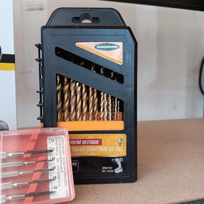 LIKE NEW CORDLESS DRILL, DRILL BITS AND PRECISION SCREWDRIVERS