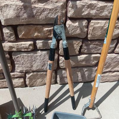 YARD TOOLS AND 2 BIRD-B-GONES