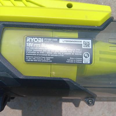 RYOBI CORDLESS WEED CUTTER AND LEAF BLOWER WITH BATTERY AND CHARGER