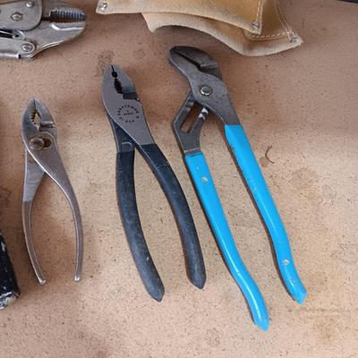 LEATHER TOOL BELT AND HAND TOOLS