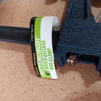 2 BAR CLAMPS AND HAND TOOLS