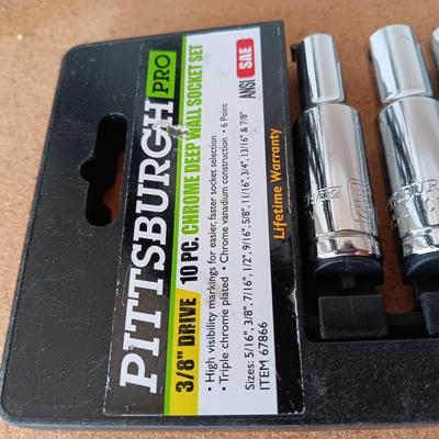 3/8" DEEP WALL SOCKET SET AND OTHER HAND TOOLS