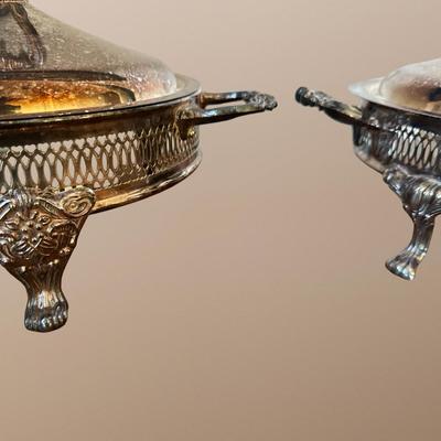 Large Assortment of Vintage Silver-Plated Serving Pieces