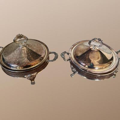 Large Assortment of Vintage Silver-Plated Serving Pieces