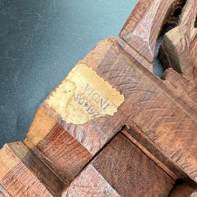 Vintage Hand Carved Wooden Folding Book Stand India Shesham Wood