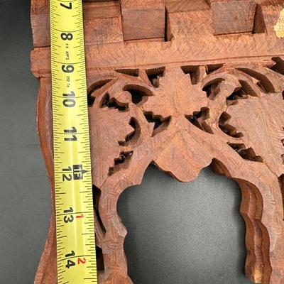 Vintage Hand Carved Wooden Folding Book Stand India Shesham Wood