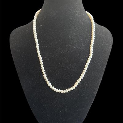14K Clasp Pearl Necklace