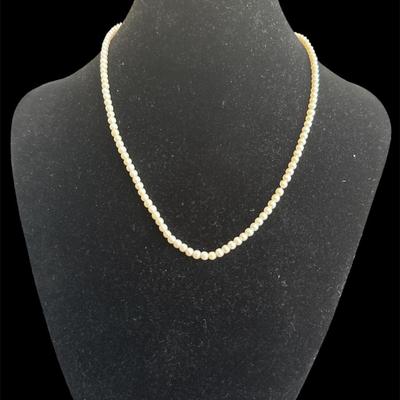 14K Clasp Pearl Necklace