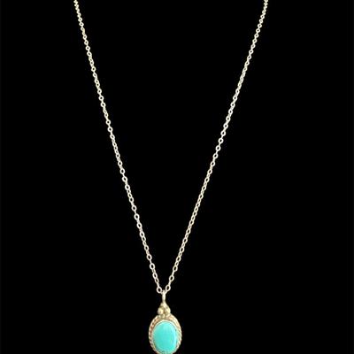 Sterling Silver Turquoise Necklace