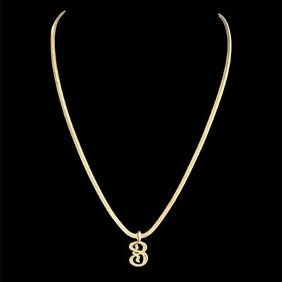 Sterling Silver “E” Pendant Necklace