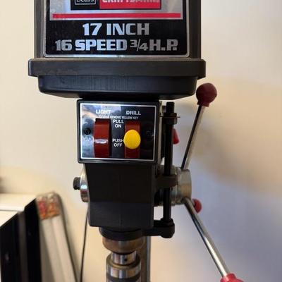 Sears 17” 16 Speed Drillpress on stand