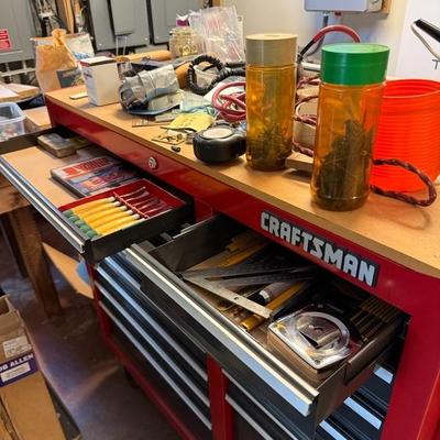 Red Rolling Craftsman Tool Bench Chest