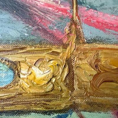 H. Landaker Original Oil - c 1940's Carousel