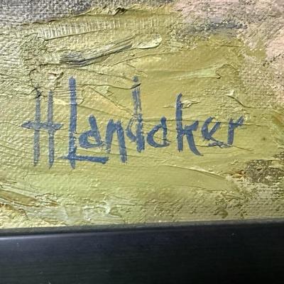 H. Landaker Original Oil - c 1940's Carousel