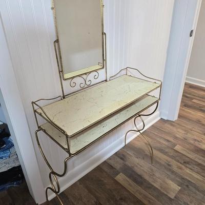 Vintage Brass MCM Vanity