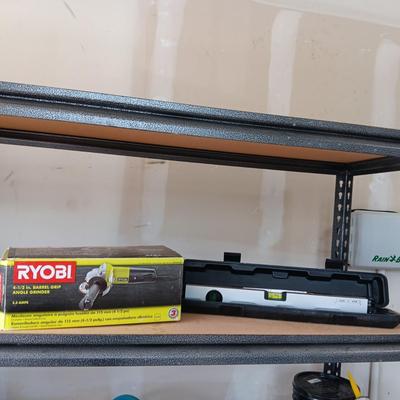 RYOBI ANGLE GRINDER AND LAZERPRO LASER LEVEL