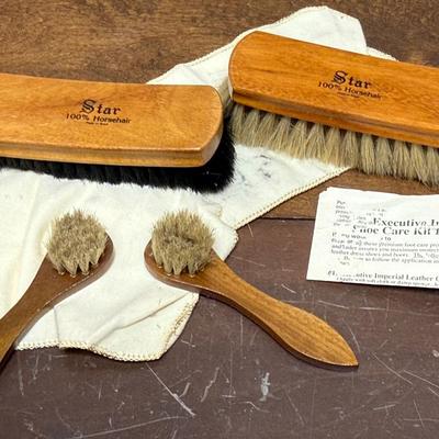 Star 100% Shoe Shine Brushes and Shine Cloth
