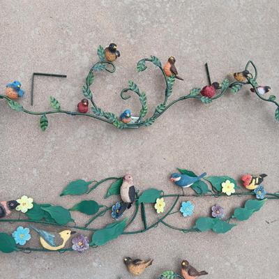 3 METAL WALL HUNG DECOR WITH BIRDS