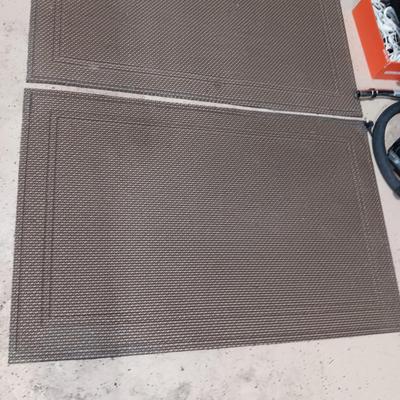 2 RUBBER BACK RUGS