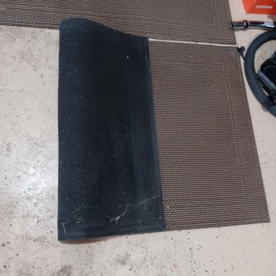 2 RUBBER BACK RUGS