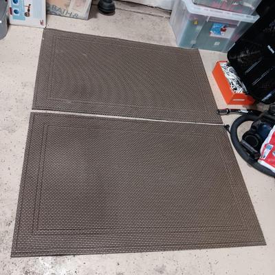 2 RUBBER BACK RUGS