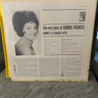 Sale Photo Thumbnail #327: "The Very Best Of Connie Francis - Connie's 15 Biggest Hits!" on vinyl LP. 
Here are some details about this album:
Artist: Connie Francis.
Album Title: The Very Best Of Connie Francis - Connie's 15 Biggest Hits!.
Format: Vinyl LP, Compilation, Stereo.
La