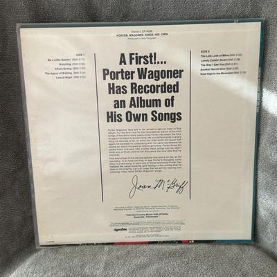 Sale Photo Thumbnail #307: Porter Wagoner Sings His Own by the country music artist Porter Wagoner. 
Here's more information about the album:
Artist: Porter Wagoner.
Album Title: Porter Wagoner Sings His Own.
Format: Vinyl LP record.
Record Label: RCA Victor.
Release Year: 1971.
Ge