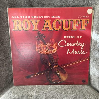 Sale Photo Thumbnail #434: "All Time Greatest Hits / King of Country Music" by Roy Acuff. 
Key details about the album:
Artist: Roy Acuff, widely known as "The King of Country Music".
Title: "All Time Greatest Hits / King Of Country Music".
Record Label: Hickory Records (also relea