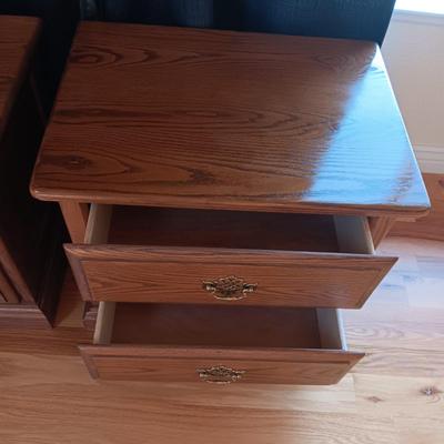 2 MATCHING TWO DRAWER NIGHT STANDS