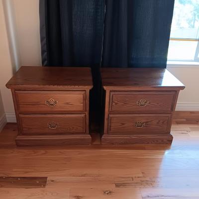 2 MATCHING TWO DRAWER NIGHT STANDS