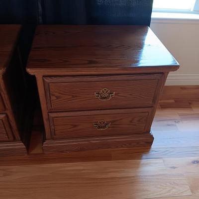 2 MATCHING TWO DRAWER NIGHT STANDS