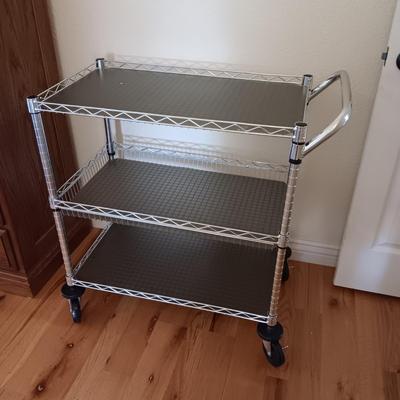 3 TIER CART ON LOCKING CASTERS
