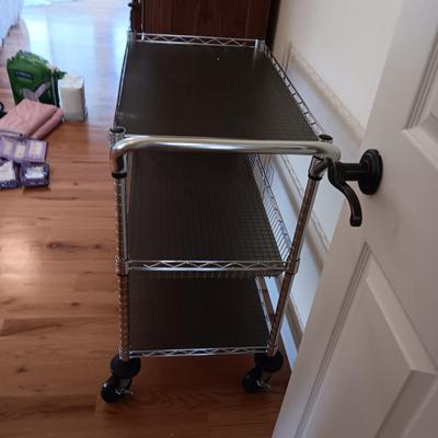 3 TIER CART ON LOCKING CASTERS