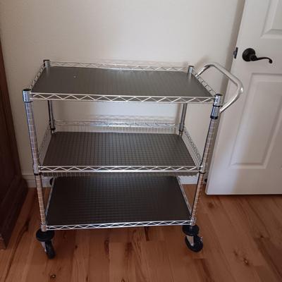 3 TIER CART ON LOCKING CASTERS