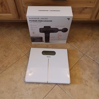 HOMEDICS DIGITAL SCALE AND SHARPER IMAGE DEEP TISSUE MASSAGER