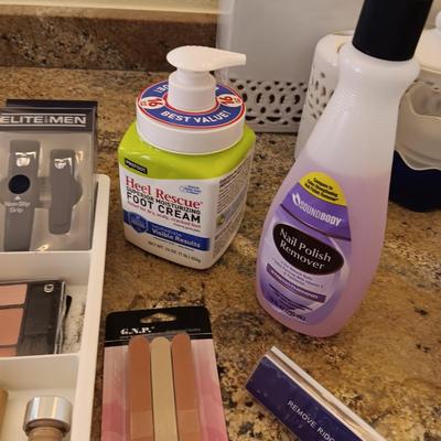 AN ASSORTMENT OF MAKEUP AND NAIL CARE