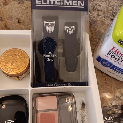 AN ASSORTMENT OF MAKEUP AND NAIL CARE