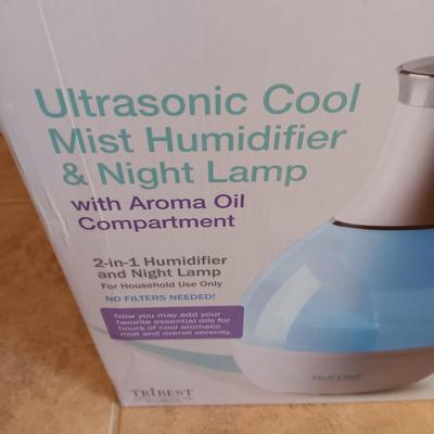 ULTRASONIC COOL MIST HUMIDIFIER W/NIGHT LAMP PLUS STOP SNORING SOLUTION