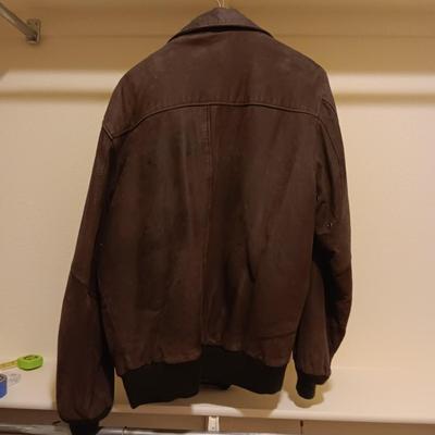 MENS HUNT CLUB LEATHER JACKET SIZE 42 X TALL