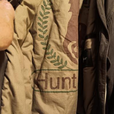 MENS HUNT CLUB LEATHER JACKET SIZE 42 X TALL